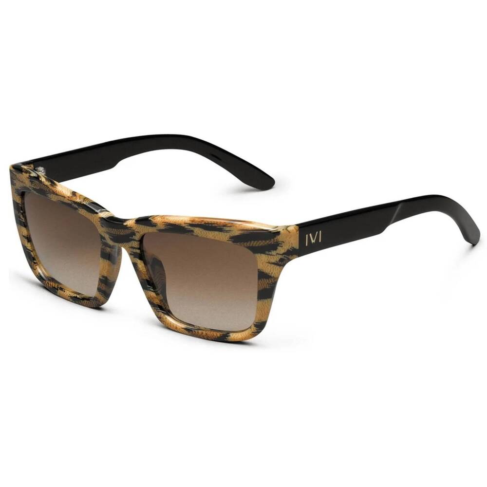 NEW IVI VISION women's bonnie sunglasses in polished leopard/black/bronze gradie